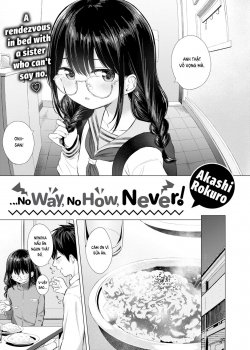 No Way, No How, Never - Bìa truyện