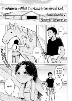 The Answer To What The Horse Groomer Girl Said - Bìa truyện